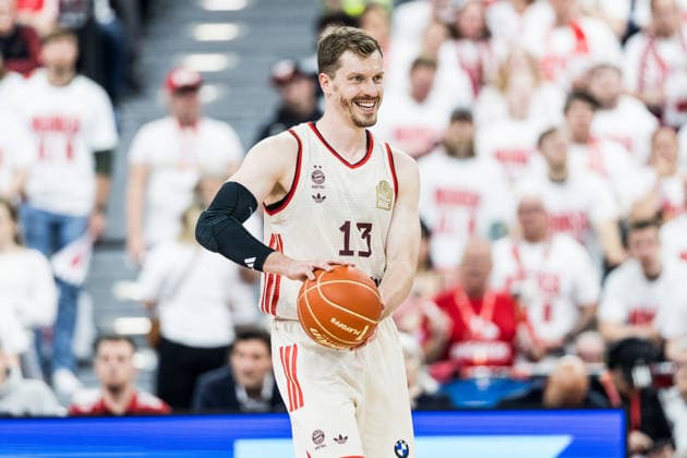 MUNICH, GERMANY - MAY 17: Andreas Andi Obst (FC Bayern Muenchen, 13) with the ball during the easyCredit Basketball Bundesliga Playoffs Quarterfinal Game 1 between FC Bayern Muenchen vs. Vet-Concept Gladiators Trier at SAP Garden on match 1 of the Playoffs Quarterfinals Best of Five of easyCredit Basketball Bundesliga on May 17, 2026 in Munich, Germany. Bavaria Germany Copyright: xSteffiexWunderlx