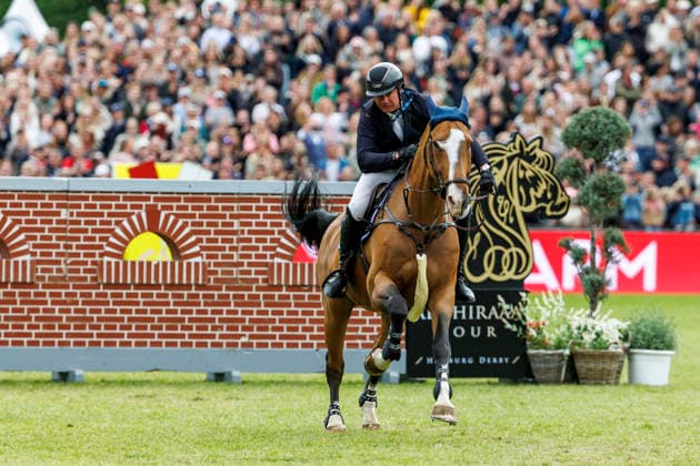 HAMBURG - Al Shira aa 95. Deutsches Spring- und Dressur DERBY 2026, HAMBURG - Al Shira aa 95. Deutsches Spring- und Dressur DERBY 2026 TILLMANN Frederic (GER), DSP Comanche VL Stechen Jump-Off Melitta presents: 94. German Jumping-Derby Al Shira aa Derby Tour CSI4*: Int. jumping competition with jump-off (1,55m) Hamburg, Jenischpark, Derby Park Klein Flottbek 17. May 2026 -