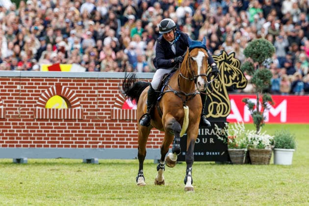 HAMBURG - Al Shira aa 95. Deutsches Spring- und Dressur DERBY 2026, HAMBURG - Al Shira aa 95. Deutsches Spring- und Dressur DERBY 2026 TILLMANN Frederic (GER), DSP Comanche VL Stechen Jump-Off Melitta presents: 94. German Jumping-Derby Al Shira aa Derby Tour CSI4*: Int. jumping competition with jump-off (1,55m) Hamburg, Jenischpark, Derby Park Klein Flottbek 17. May 2026 -