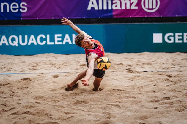 Beachvolleyball Männer Allianz German Beach Tour 2026 Tourstop Düsseldorf 17.05.2026 Luis Henrichs Düsseldorf Robert-Lehr-Ufer Nordrhein-Westfalen Deutschland