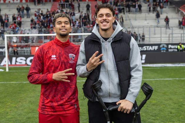 3. Liga; FC Ingolstadt 04 - SV Waldhof Mannheim; Sieg Jubel Freude Yann Sturm (7, FCI) Dennis Kaygin (10, FCI) 3. Liga - FC Ingolstadt 04 Saison 2025 2026 SV Waldhof Mannheim;