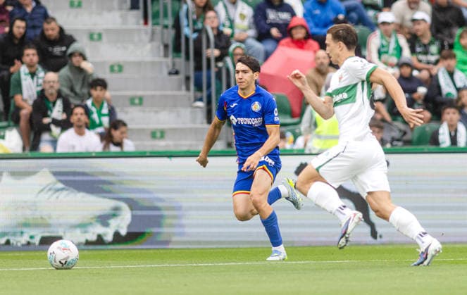 ESP: Elche v Getafe. LALIGA First half of Elche CF vs Getafe CF match during the LALIGA EASPORTS match, Round 37, between Elche and Getafe, played at Martinez Valero on May 17, 2026 in Elche Spain Elche Spain Football Copyright: xHugoxIzquierdox xAgenciaxLOFx