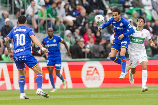 ESP: Elche v Getafe. LALIGA First half of Elche CF vs Getafe CF match during the LALIGA EASPORTS match, Round 37, between Elche and Getafe, played at Martinez Valero on May 17, 2026 in Elche Spain Elche Spain Football Copyright: xHugoxIzquierdox xAgenciaxLOFx