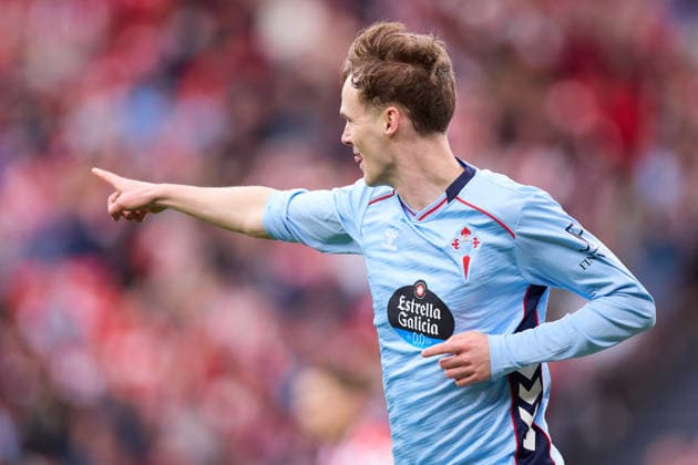 May 17, 2026, Bilbao, Vizcaya, SPAIN: Williot Swedberg of RC Celta de Vigo celebrates after scoring the team s first goal during the LaLiga EA Sports match between Athletic Club and RC Celta de Vigo at San Mames on May 17, 2026, in Bilbao, Spain. Athletic Club De Bilbao V RC Celta De Vigo - LaLiga EA Sports  - ZUMAa181 20260517_zaa_a181_110 Copyright: xRicardoxLarreinax