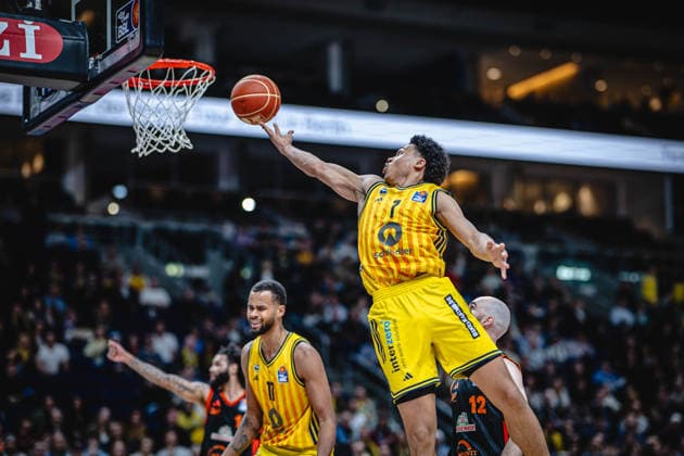 Basketball Berlin 17.05.2026 Saison 2025 2026 EasyCredit BBL 1. Bundesliga Männer, Herren Playoffs Viertelfinale Spiel 1 Alba Berlin - RASTA Vechta Jack Kayil (Alba Berlin, No.07)