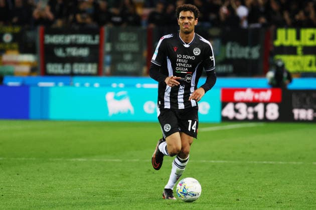 Udinese s Arthur Atta during the Serie A soccer match between Udinese and Cremonese at the Bluenergy Stadium in Udine, north east Italy - Sunday, May 17,2026 - soccer  Copyright: xAndreaxBressanutti LaPressex