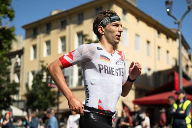 Triathlon, IRONMAN 70.3 Aix-en-Prevence Lasse Nygaard Priester (GER) Aix-en-Provence Frankreich Copyright: xMarcelxHilgerx