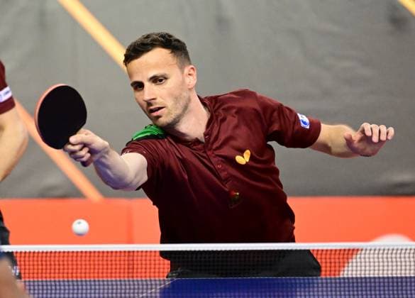 RECORD DATE NOT STATED Tiago Apolonia from Portugal at WTT Feeder Lagos in Portugal. Tiago Apolonia from Portugal competes in the WTT Feeder in Lagos, Portugal, on May 17, 2026. Lagos, Portugal Portugal