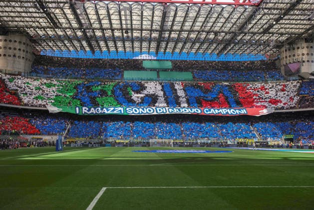 FC Inter vs Hellas Verona, Lega Calcio Serie A EniLive 2025 2026 day 37 at San Siro Stadium Italy, Milan, 2026 05 17: fans of FC Inter show a big banner in the stands: the boys are still the champion during soccer game FC Inter vs Hellas Verona, Serie A Enilive 2025-2026 day 37 at San Siro Stadium Italy, Milan, 2026 05 17: FC Inter vs Hellas Verona, Serie A EniLive 2025 2026 day 37 at San Siro Stadium. Milan Italy Copyright: FabrizioxAndreaxBertani