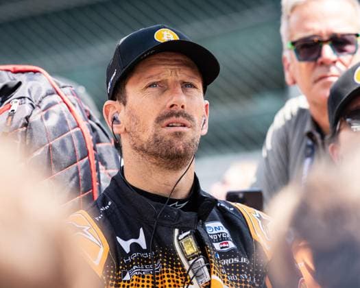 May 17, 2026, Speedway, Indiana, USA: ROMAIN GROSJEAN, driver of the No. 18 Honda for Dale Coyne Racing, looks on from pit lane during qualifying for the 110th Indianapolis 500 at Indianapolis Motor Speedway. IndyCar, Indy Car, IRL, USA 2026: Indy 500 Qualifying  - ZUMAw173 20260517_zsp_w173_012 Copyright: xLukexWelshx