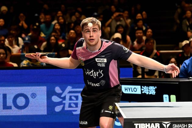 TT CL Hylo Final 4 Finale 1. FC Saarbrücken TT - Alliance Nimes - Montpellier am 17.05.2026 in der Saarlandhalle in Saarbrücken Truls Möregardh ( Saarbrücken )