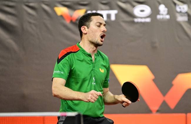 RECORD DATE NOT STATED Marcos Freitas from Portugal at WTT Feeder Lagos in Portugal. Marcos Freitas from Portugal competes in the WTT Feeder in Lagos, Portugal, on May 18, 2026. Lagos, Portugal Hessen Portugal
