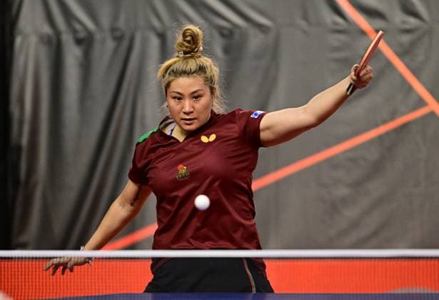 RECORD DATE NOT STATED Jieni Shao from Portugal at WTT Feeder Lagos in Portugal. Jieni Shao from Portugal competes in the WTT Feeder in Lagos, Portugal, on May 18, 2026. Lagos, Portugal Hessen Portugal