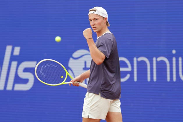 2026.05.18, xFSx, Bitpanda Open Hamburg ATP500, Herren-Tennistunier in Hamburg , Am Rothembaum in Hamburg , Max Schoenhaus (GER) Siegerfaust, jubel Copyright: HMBxMedia FernandoxSoares