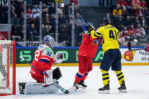 260518 Ivar Stenberg of Sweden during the 2026 IIHF Ice hockey, Eishockey World Championship, WM, Weltmeisterschaft match between Sweden and Czech Republic on May 18, 2026 in Fribourg. Photo: Jesper Zerman BILDBYRAN kod JZ JZ0719 ishockey ice hockey ishockey-vm 2026 vm 2026 iihf world championship sverige sweden tjeckien czech republic bbeng Copyright: JESPERxZERMAN BB260518JZ121