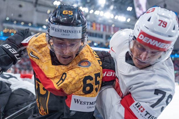18 05 2026, Zurich, Swiss Life Arena, Ice hockey, Eishockey World Championships: Germany - Switzerland, 65 Marc Michaelis (Germany), 79 Calvin Thurkauf (Switzerland) Zurich Swiss Life Arena Zurich Switzerland Copyright: xJustPictures.ch StefanxEmchx jp-de-StEm-DSC0074720260518