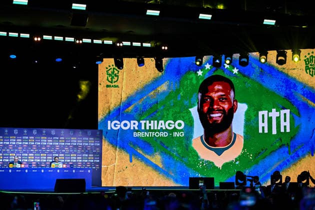Final Squad for the World Cup RIO DE JANEIRO, RJ - 18.05.2026: FINAL SQUAD FOR THE WORLD CUP - Igor Thiago on the list during the announcement of the Brazilian national team, Nationalteam for the 2026 World Cup, an event held at the Museum of Tomorrow, in the city of Rio de Janeiro (RJ), this Monday (18) (Photo: Nayra Halm Fotoarena) x2945990x  NayraxHalm