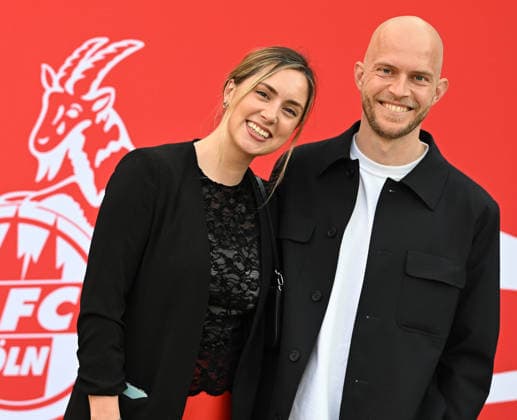 18.05.2026, xophax, Fussball 1.Bundesliga, Köln Cologne , 1.FC Koeln. Saisonende. Sommerpause. Saisonabschluss in der Kölner Flora. Rene Wagner und Freundin Mandi ( 1.FC Köln ) Koeln