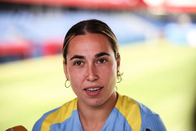 May 19, 2026, Sant Joan Despi, Barcelona, SPAIN: Catalina Thomas Coll Lluch speaks to the media during the training day of FC Barcelona, Barca ahead UEFA Women Champions League 2025 26, Final football match against OL Lyonnes at Ciutat Esportiva Joan Gamper on May 19, 2026 in Sant Joan Despi, Barcelona, Spain. Sant Joan Despi SPAIN - ZUMAa181 20260519_zaa_a181_029 Copyright: xJavierxBorregox