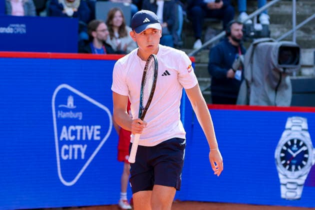 Justin Engel (Germany) schaut enttaeuscht, Bitpanda Hamburg Open, Bitpanda Hamburg Open, Rothenbaum am 19. May 2026 in Hamburg, Deutschland. (Foto von Marco Steinbrenner DeFodi Images) Justin Engel (Germany) looks dejected, Bitpanda Hamburg Open, Bitpanda Hamburg Open, Rothenbaum, May 19, 2026 in Hamburg, Germany. (Photo by Marco Steinbrenner DeFodi Images) -