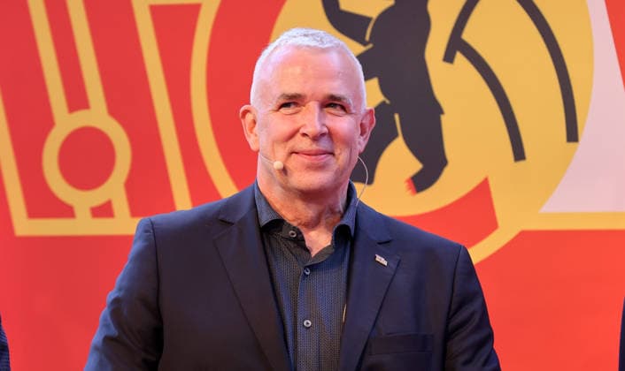 Präsident Dirk Zingler MV Mitgliederversammlung im Stadion An der Alten Försterei Fußball Fussball Bundesliga Herren DFL Saison 2025 2026 19.05.2026 1.FC Union Berlin FCU