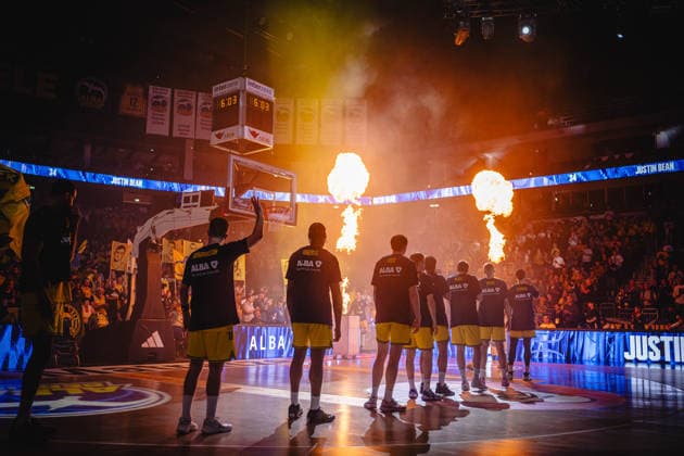 Basketball Berlin 19.05.2026 Saison 2025 2026 EasyCredit BBL 1. Bundesliga Männer, Herren Playoffs Viertelfinale Spiel 2 Alba Berlin - RASTA Vechta TEAMVORSTELLUNG ALBA