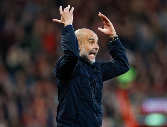 Pep Guardiola the Manchester City manager AFC Bournmeouth v Manchester City, Football, Premier League, Vitality Stadium, Bournemouth, Dorset, UK - 19 05 2026 EDITORIAL USE ONLY No use with unauthorised audio, video, data, fixture lists, club league logos or live services. Online in-match use limited to 120 images, no video emulation. No use in betting, games or single club league player publications.  Copyright: xMattxImpey Shutterstockx 16884011x
