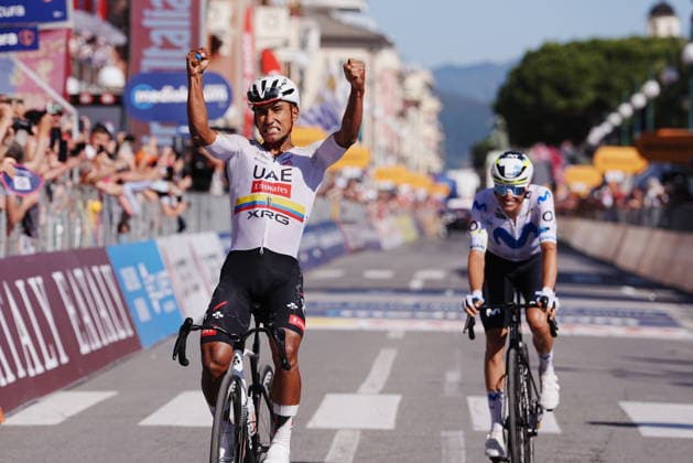 Ecuador™s Manuel Jhonatan Narvaez of UAE Team Emirates XRG stage winner during Stage 11 of the Giro d™Italia from Porcari to Chiavari, Italy, Wednesday May 20, 2026.  Copyright: xGianmattiaxD Albertoi LaPressex