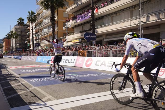 Ecuador’s Manuel Jhonatan Narvaez of UAE Team Emirates XRG stage winner during Stage 11 of the Giro d’Italia from Porcari to Chiavari, Italy, Wednesday May 20, 2026.  Copyright: xMassimoxPaolone LaPressex