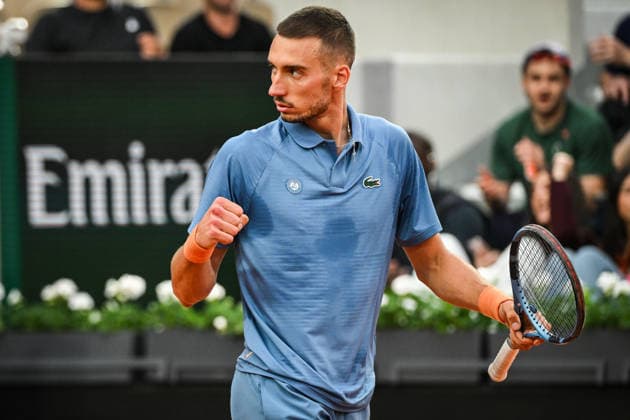 May 20, 2026, Paris, France, France: Luka PAVLOVIC of France celebrates his point during the third qualifying day of the Roland-Garros 2026, French Open 2026, Grand Slam tennis tournament at Roland-Garros Stadium on May 20, 2026 in Paris, France. Paris France - ZUMAm308 20260520_zsp_m308_072 Copyright: xMatthieuxMirvillex