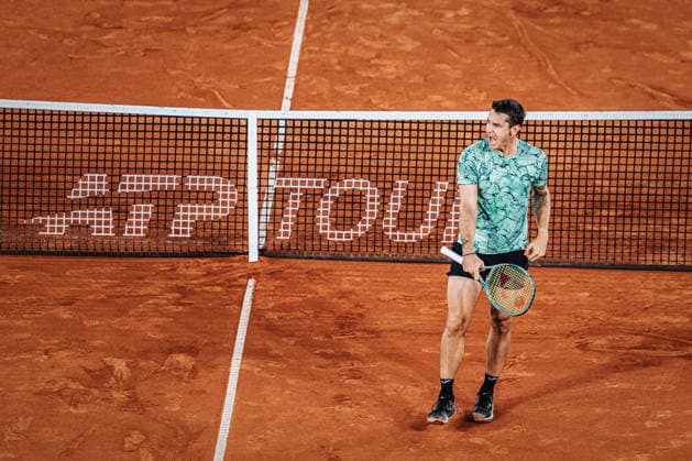Tennis Männer bitpanda Hamburg Open ATP, Tennis Herren 500 Camilo Ugo Carabelli (ARG) vs. Frances Tiafoe (USA) 20.05.2026 Camilo Ugo Carabelli jubelt Hamburg Tennisstadion am Rothenbaum Hamburg Deutschland