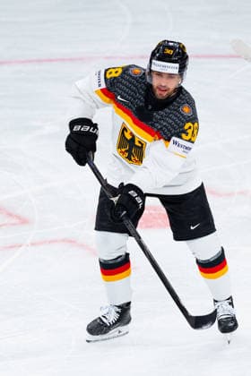 ZURICH, SWITZERLAND - MAY 20: Fabio Wagner (Germany, 38) during warm up before the Preliminary Round - Group A Match 27 between United States and Germany at the IIHF Ice hockey, Eishockey World Championship, WM, Weltmeisterschaft 2026, Swiss Life Arena on May 20, 2026 in Zurich, Switzerland. Zurich Switzerland Copyright: xTimoxSteinx