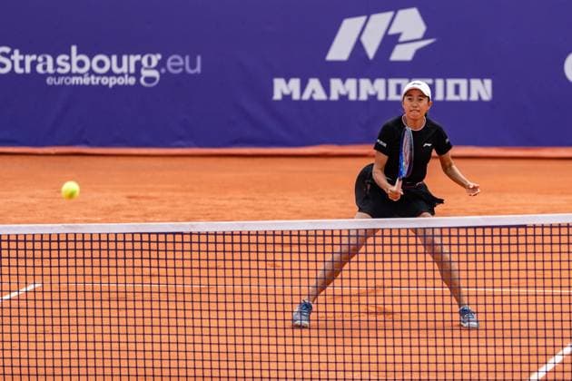 Tennis, Internationaux de Strasbourg WTA, Tennis Damen 500, Tennisclub Straßburg, Frankreich, Shuai Zhang (CHN) Tennis WTA 500 Internationaux de Strasbourg