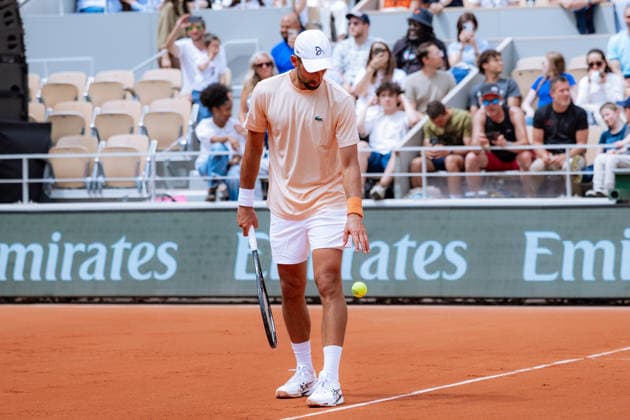 PARIS, FRANCE - MAY 21: Novak Djokovic of Serbia during a practice session prior to the 2026 French Open at Roland Garros on May 21, 2026 in Paris, France. (Photo by Pauline FIGUET SPP) Copyright: xPaulinexFIGUETx xSPPx Sportspressphoto_SPR151099