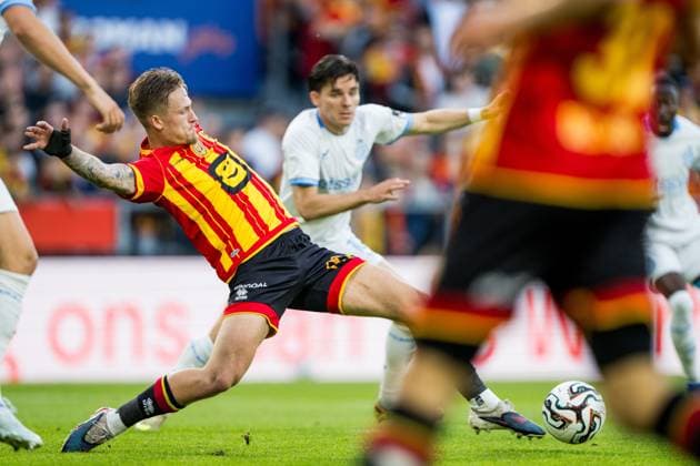 Mechelen s Fredrik Hammar pictured in action during a soccer match between KV Mechelen and Club Brugge KV, Thursday 21 May 2026 in Mechelen, on the ninth day of the Champion s Play-offs of the 2025-2026 Jupiler Pro League first division of the Belgian championship. JASPERxJACOBS  x174666003x