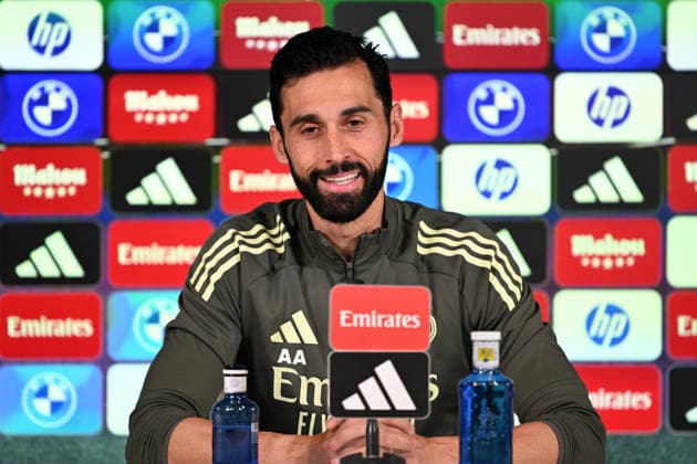 Ahead of Real Madrid v Athletic Club Bilbao - La Liga MADRID, SPAIN - MAY 22: Head Coach of Real Madrid Alvaro Arbeloa attends a press conference, PK, Pressekonferenz at Valdebebas facilities ahead of La Liga week 38 football match between Real Madrid and Athletic Club Bilbao in Madrid, Spain on May 22, 2026. Burak Akbulut Anadolu Madrid Spain. Editorial use only. Please get in touch for any other usage.  Copyright: x2026xAnadoluxBurakxAkbulutx