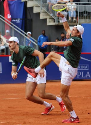 Bitpanda Hamburg Open, ATP, Tennis Herren 500, Halbfinale im Doppel: Jakob Schnaitter (v. Deutschland) und Mark Wallner (h. Deutschland).
