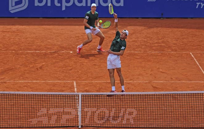 Bitpanda Hamburg Open, ATP, Tennis Herren 500, Halbfinale im Doppel: Jakob Schnaitter (v. Deutschland) und Mark Wallner (h. Deutschland).
