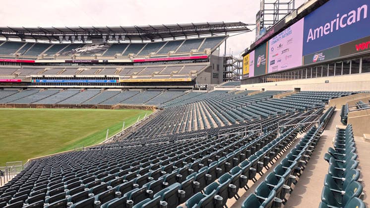 Foto : Blick auf das Lincoln Financial Field Stadium - in Philadelphia ( Pennsylvania , USA ) Vorschau Fussball WM 2026