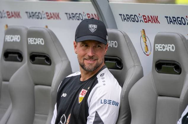 Fußball, Herren, Saison 2025 2026, 83. DFB-Pokal-Finale, FC Bayern München - VfB Stuttgart, Training am Vortag, im Bild: Trainer Sebastian Hoeneß (VfB Stuttgart), 22.05. 2026, Copyright: xMatthiasxKochx