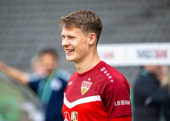 Fußball, Herren, Saison 2025 2026, 83. DFB-Pokal-Finale, FC Bayern München - VfB Stuttgart, Training am Vortag, im Bild: Torwart Alexander Nübel (VfB Stuttgart), 22.05. 2026, Copyright: xMatthiasxKochx