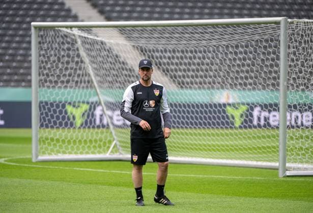 Fußball, Herren, Saison 2025 2026, 83. DFB-Pokal-Finale, FC Bayern München - VfB Stuttgart, Training am Vortag, im Bild: Trainer Sebastian Hoeneß (VfB Stuttgart), 22.05. 2026, Copyright: xMatthiasxKochx
