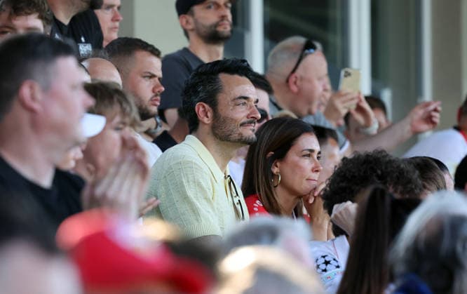 22.05.26 A-Junioren DFB-Pokal Finale 2026 U19 VfL Wolfsburg - U19 VfB Stuttgart Deutschland, Potsdam, 22.05.2026, Fussball, Saison 2025 2026, A-Junioren DFB-Pokal Finale 2026, U19 VfL Wolfsburg - U19 VfB Stuttgart: Giovanni Zarrella mit Frau Jana Ina.