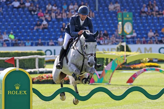 Christian Kukuk (GER) mit Pferd Checke 47, 1. Qualifikation Rolex Grand Prix CSI5*, Weltfest des Pferdesports, World Equestrian Festival, TSCHIO Aachen 2026, TSCHIO statt CHIO 2026, Aachener Soers, 22. bis 24. Mai 2026, Reitsport, 22.05.2026, Aachen Aachener Soers Deutschland