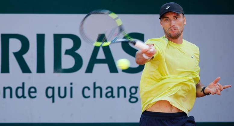 Belgian Raphael Collignon pictured in action during the afternoon training session at the Roland Garros French Open tennis tournament, in Paris, France, Friday 22 May 2026. This year s tournament takes place from 24 May to 07 June. BENOITxDOPPAGNE  x174756756x