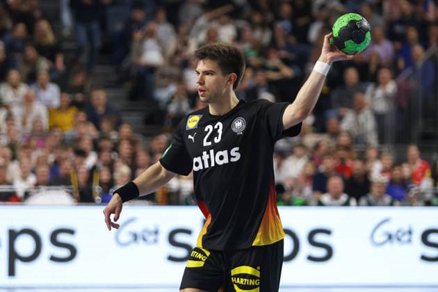 17.05.2026, xkwix, Handball, Länderspiel, Deutschland - Dänemark , Lanxess-Arena in Köln: Renars Uscins (Germany 23) Photo: xKamilxWilkowskixPressefotoKochx Nordrhein-Westfalen Deutschland