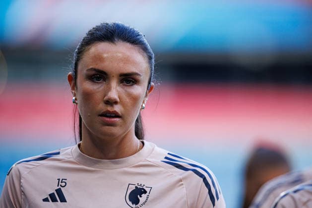 Ingrid Engen seen during the OL Lyonnes Official Training Session before UEFA Womens Champions League 2026 final (Maciej Rogowski Ball Raw Images) Oslo Ullevaal Stadion Norway Copyright: xMaciejxRogowskix maciejrogowski_22_05_2026_lyoness-21