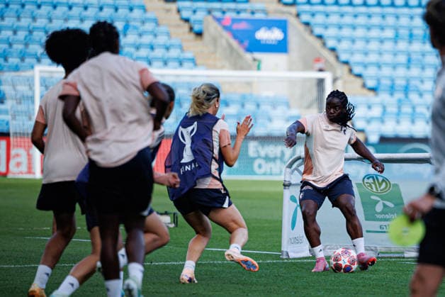 Tabitha Chawinga seen during the OL Lyonnes Official Training Session before UEFA Womens Champions League 2026 final (Maciej Rogowski Ball Raw Images) Oslo Ullevaal Stadion Norway Copyright: xMaciejxRogowskix maciejrogowski_22_05_2026_lyoness-38