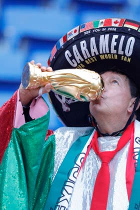 MEXICO national team, Nationalteam International Friendly, Länderspiel, Nationalmannschaft MEXICO NATIONAL TEAM INTERNATIONAL FRIENDLY MEXICO VS GHANA 22052026 PUEBLA, PUEBLA. Action photo of fan of the Mexico national soccer team, during friendly game against Ghana, held at the Estadio Cuauhtemoc of Puebla, Mexico. Foto de accion de aficionado de la Seleccion Nacional de Mexico, durante juego amistoso en contra de Ghana celebrado en el Estadio Cuauhtemoc de Puebla, Mexico PHOTO BY IMAGENSHOP AGENCIA FOTOGRAFICA PUEBLA PUEBLA MEXICO Copyright: xYOALIxMARTINEZx