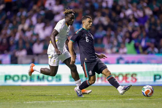 MEXICO national team, Nationalteam International Friendly, Länderspiel, Nationalmannschaft MEXICO NATIONAL TEAM INTERNATIONAL FRIENDLY MEXICO VS GHANA 22052026 PUEBLA, PUEBLA. Action photo of Erik Lira (R) of the Mexico national soccer team, during friendly game against Ghana, held at the Estadio Cuauhtemoc of Puebla, Mexico. Foto de accion de Erik Lira (D) de la Seleccion Nacional de Mexico, durante juego amistoso en contra de Ghana celebrado en el Estadio Cuauhtemoc de Puebla, Mexico PHOTO BY IMAGENSHOP AGENCIA FOTOGRAFICA PUEBLA PUEBLA MEXICO Copyright: xYOALIxMARTINEZx